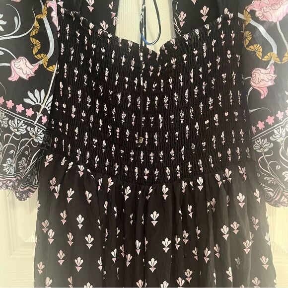 Anthropologie Dasha Smocked Floral Midi Dress - Picture 5 of 11